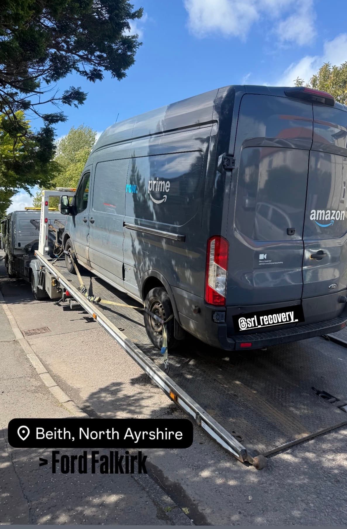 Ford transit recovery from beith to Falkirk