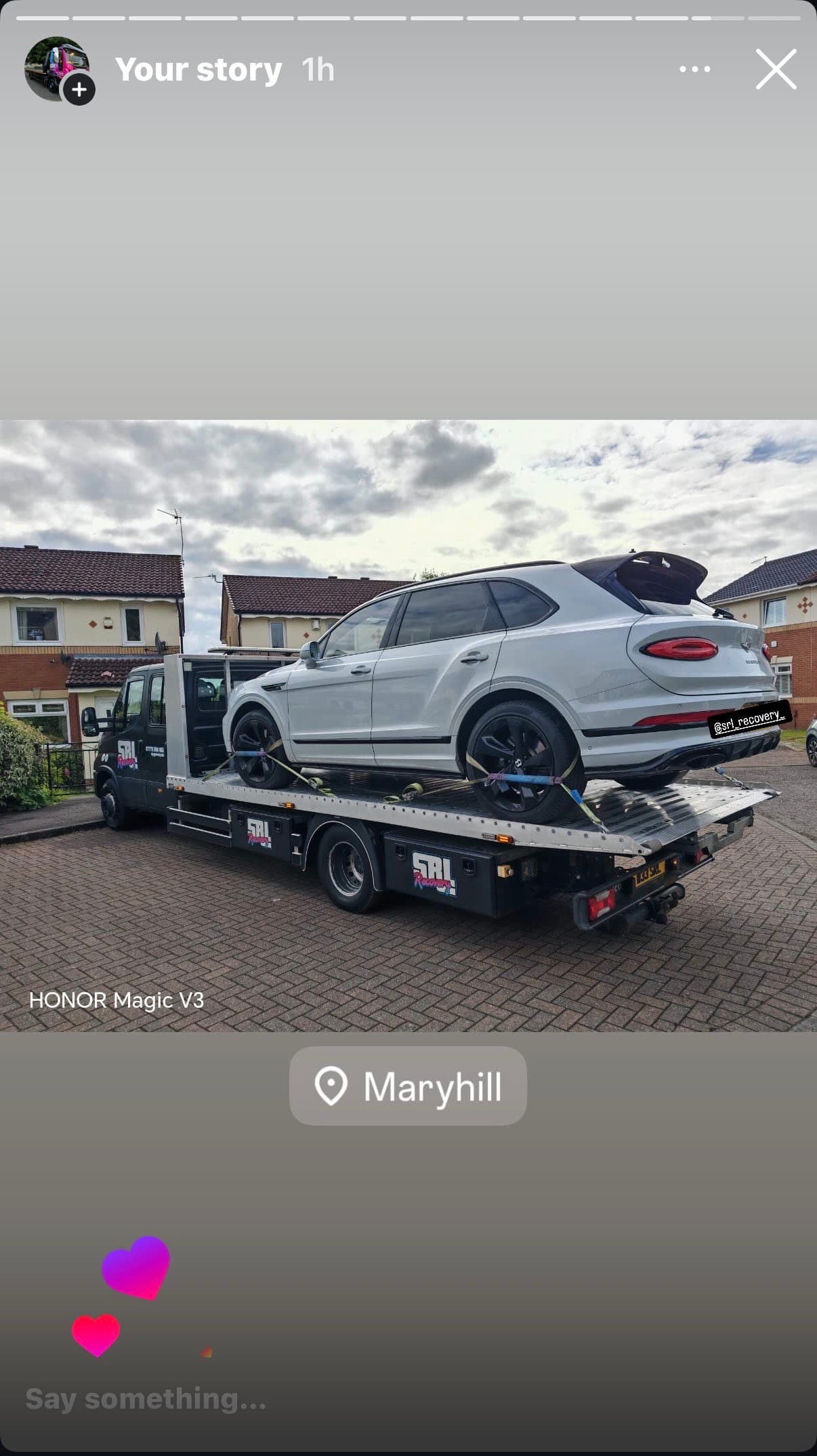 Bentley recoverd from maryhill to Cambuslang