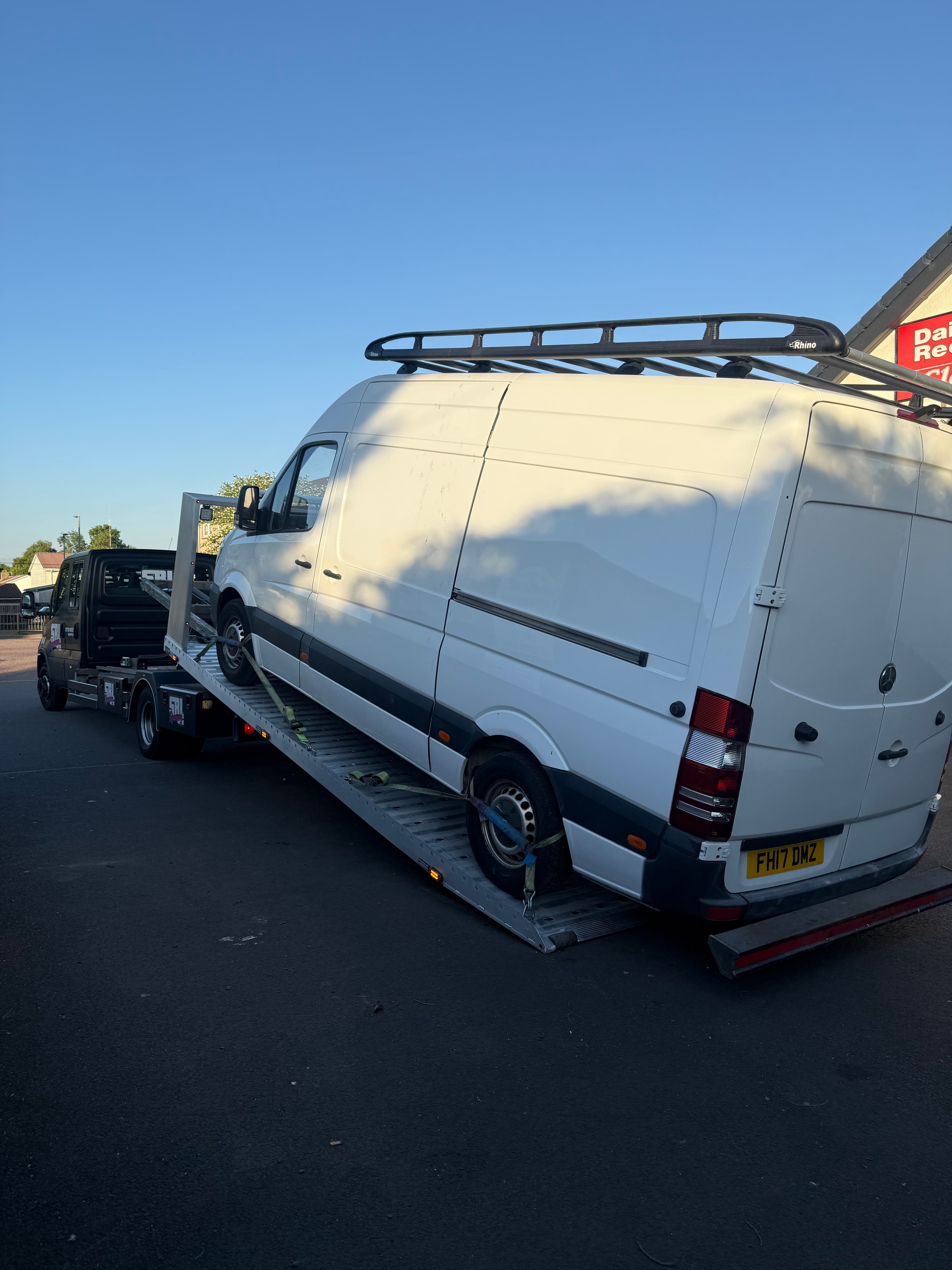 Mercedes sprinter recovered from newmains to Cumbernauld