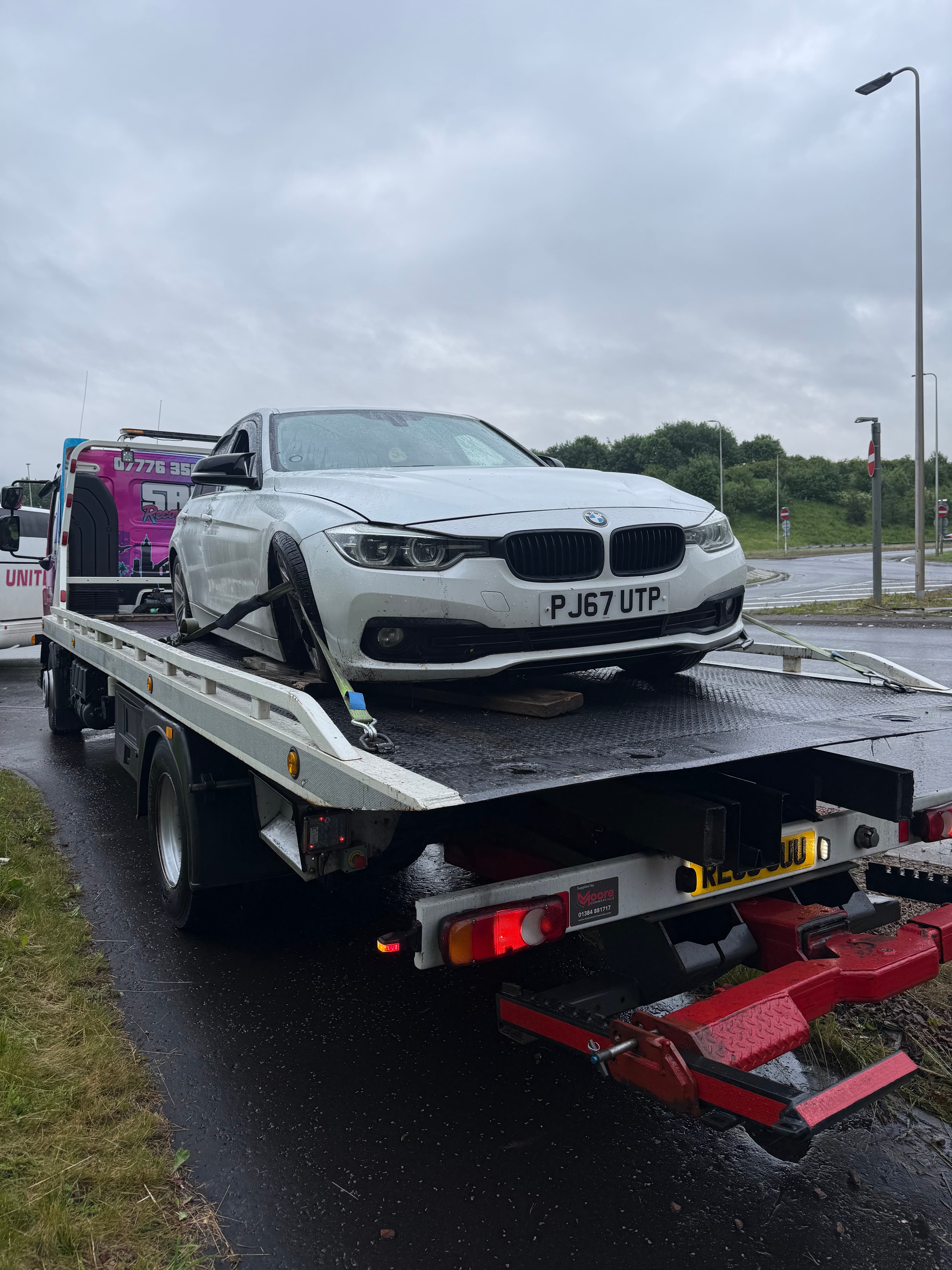 BMW crash damaged