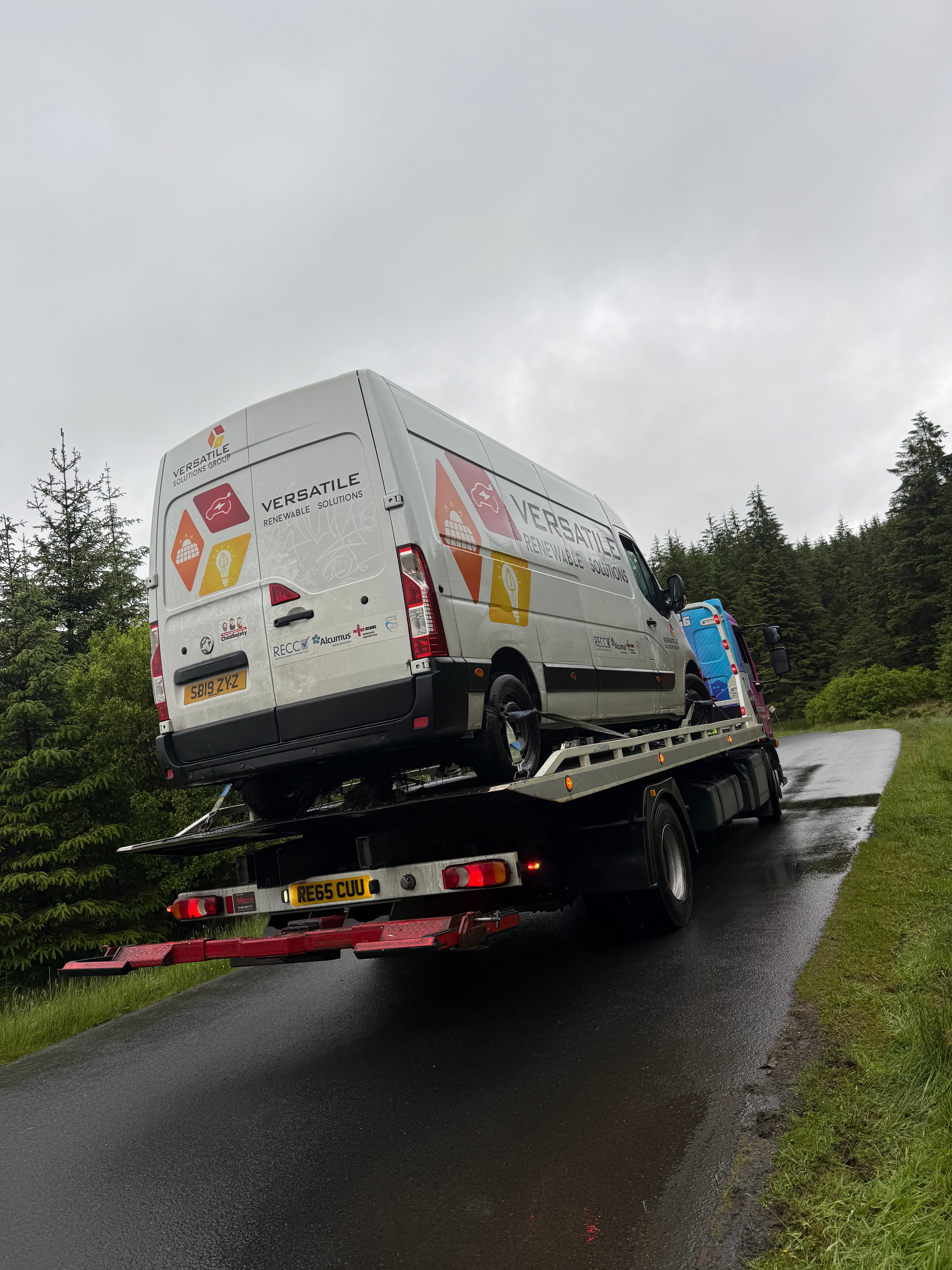 movano 3.5t van recovery from ditch